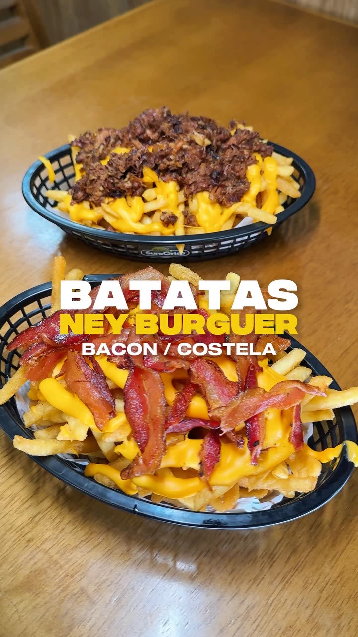 Batatas Ney Burguer com costela e bacon